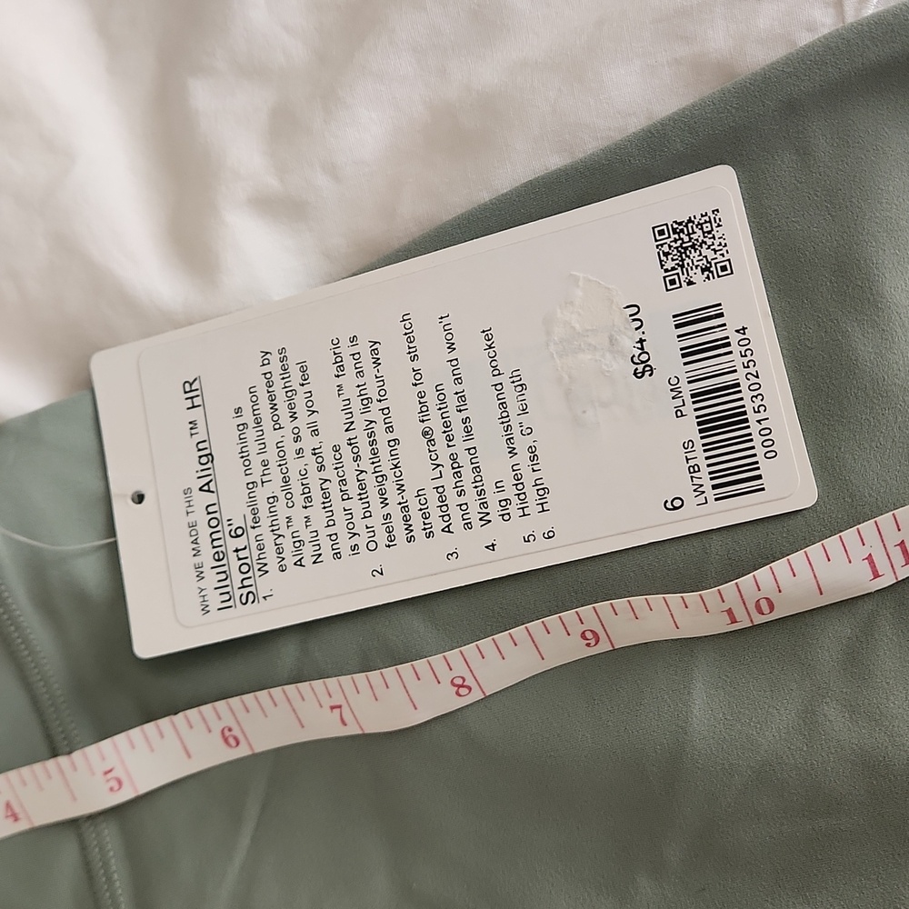 NWT lululemon Align™ High-Rise Short 6", Size 6 - Picture 7 of 7